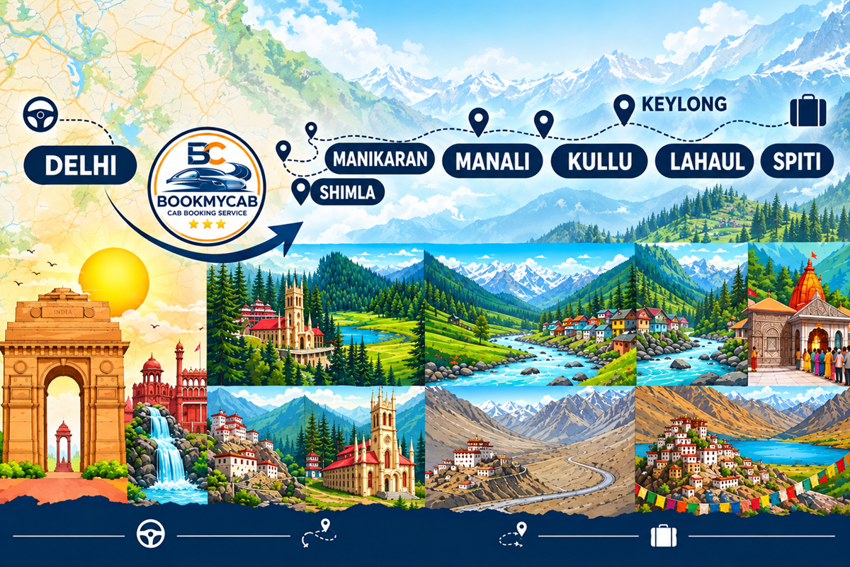 Delhi Shimla Kasol Manikaran Manali Kullu Kelong Lahaul Spiti Tour