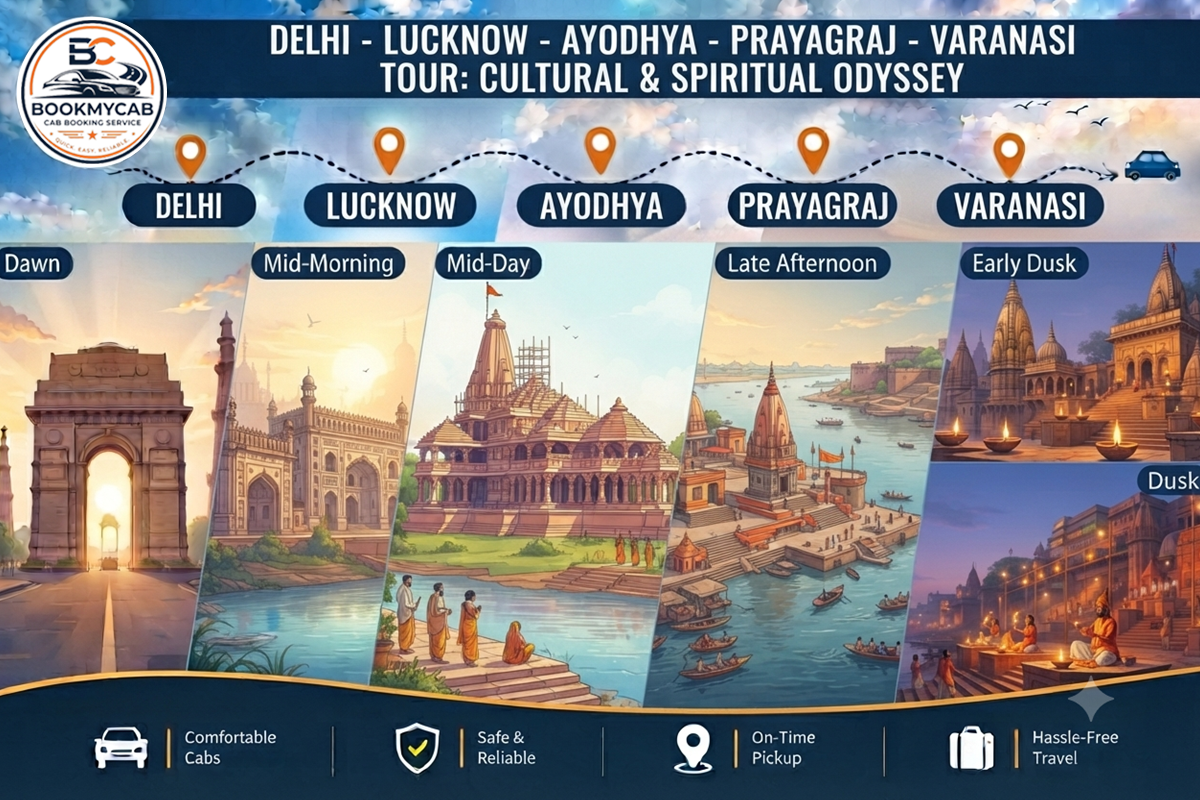 Delhi Lucknow Ayodhya Prayagraj Varanasi Tour